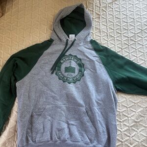 Jerzees Green and Gray Sweatshirt Classic Design